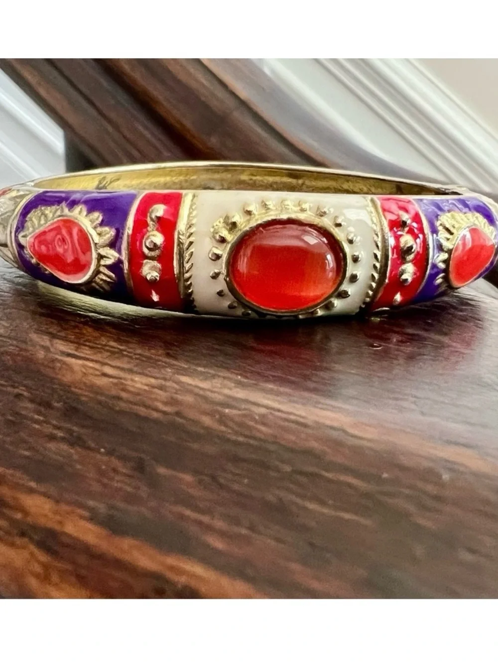 Vintage Enamel Cuff Bracelet